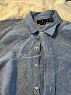 Ralph Lauren Light Blue Button-Down Casual Shirt